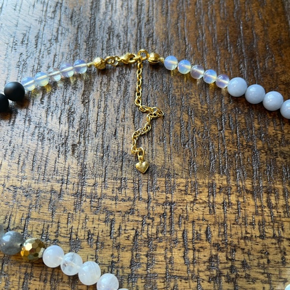 Gems & Geode Crystal Necklace N173-24KGP-#3 - Picture 2 of 3